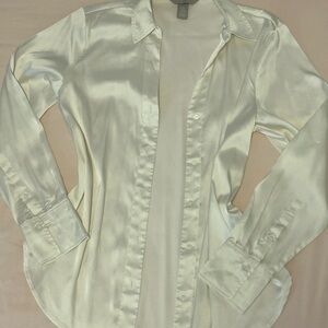 Elegant Cream Satin Blouse